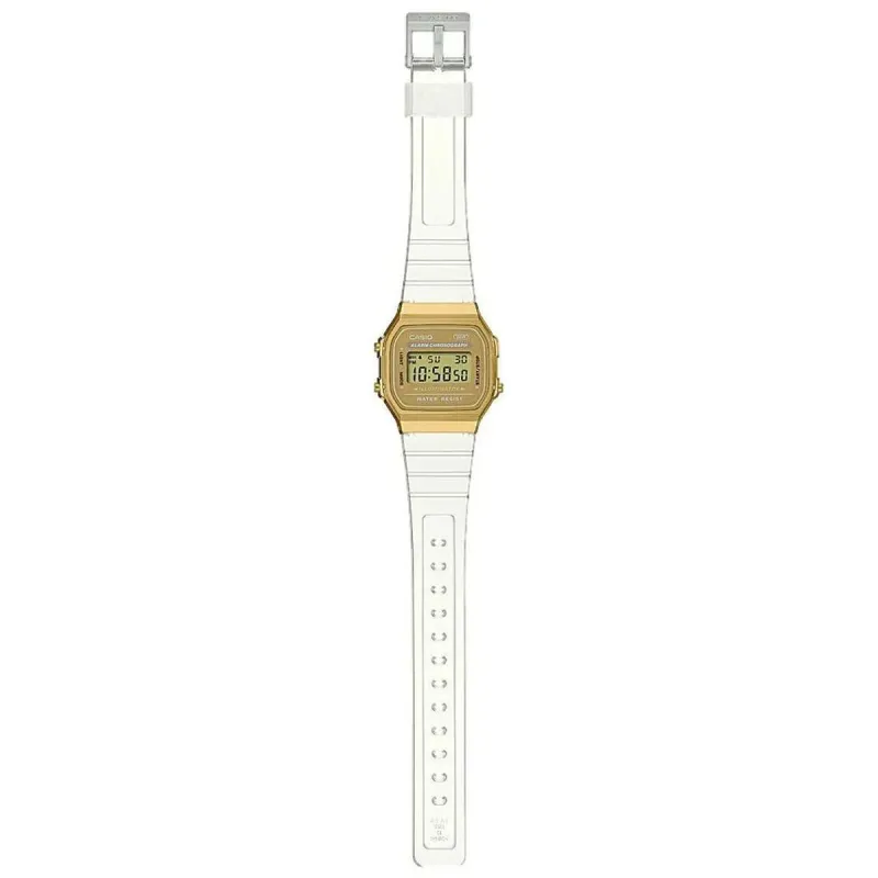 Unisex Watch Casio VINTAGE COLLECTION - TRANSPARENT BAND - GOLD (Ø 36 mm)